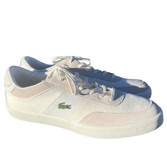 Lacoste Court-Master 220 1 CMA Mens Beige Canvas Lifestyle Sneakers Shoes main image 12